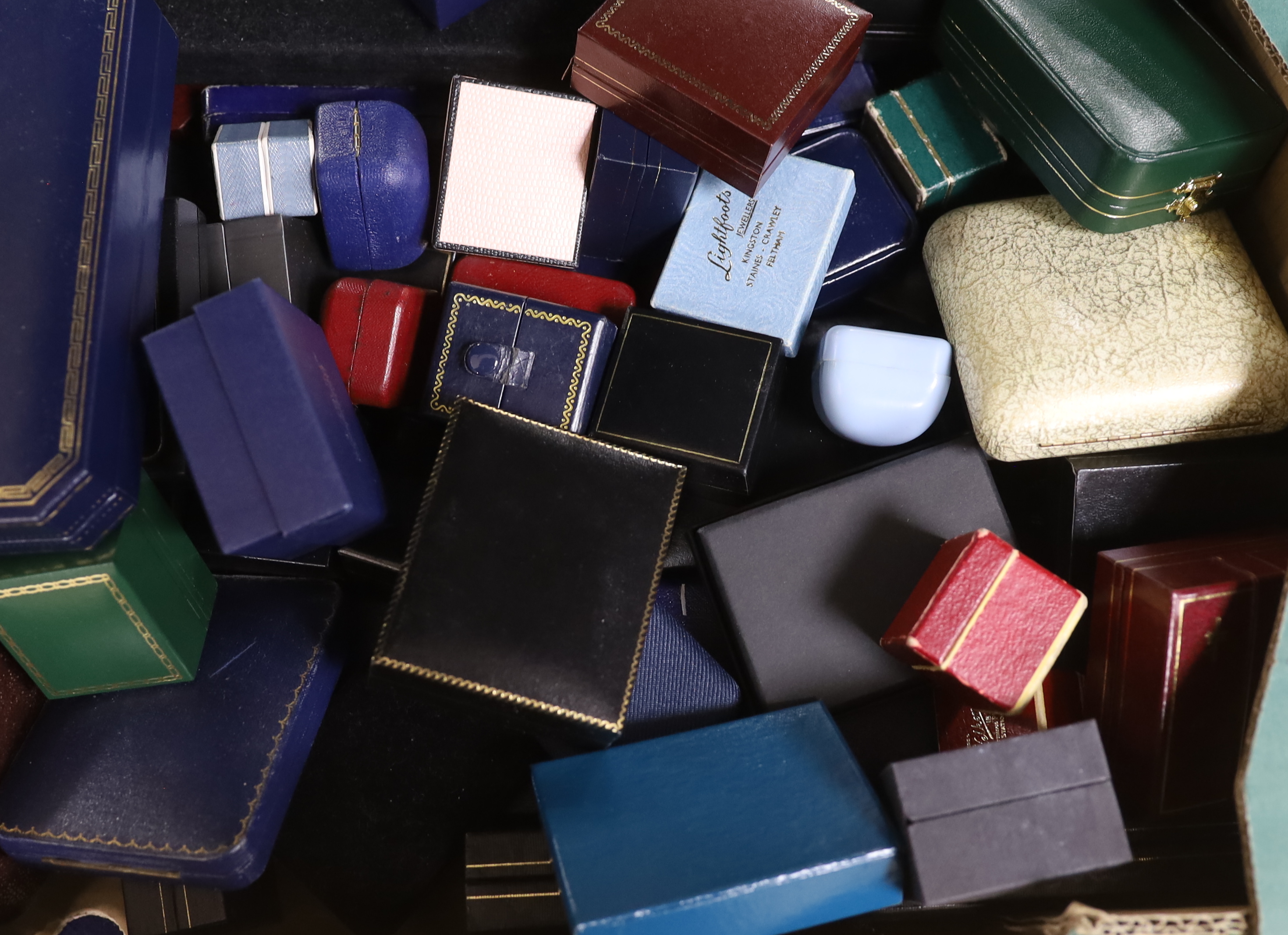 A large quantity of assorted jewellery boxes.